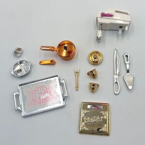 Vintage Barbie Kitchen Accessory Lot | Mixer, Scale, Utensils, Cups, Etc.